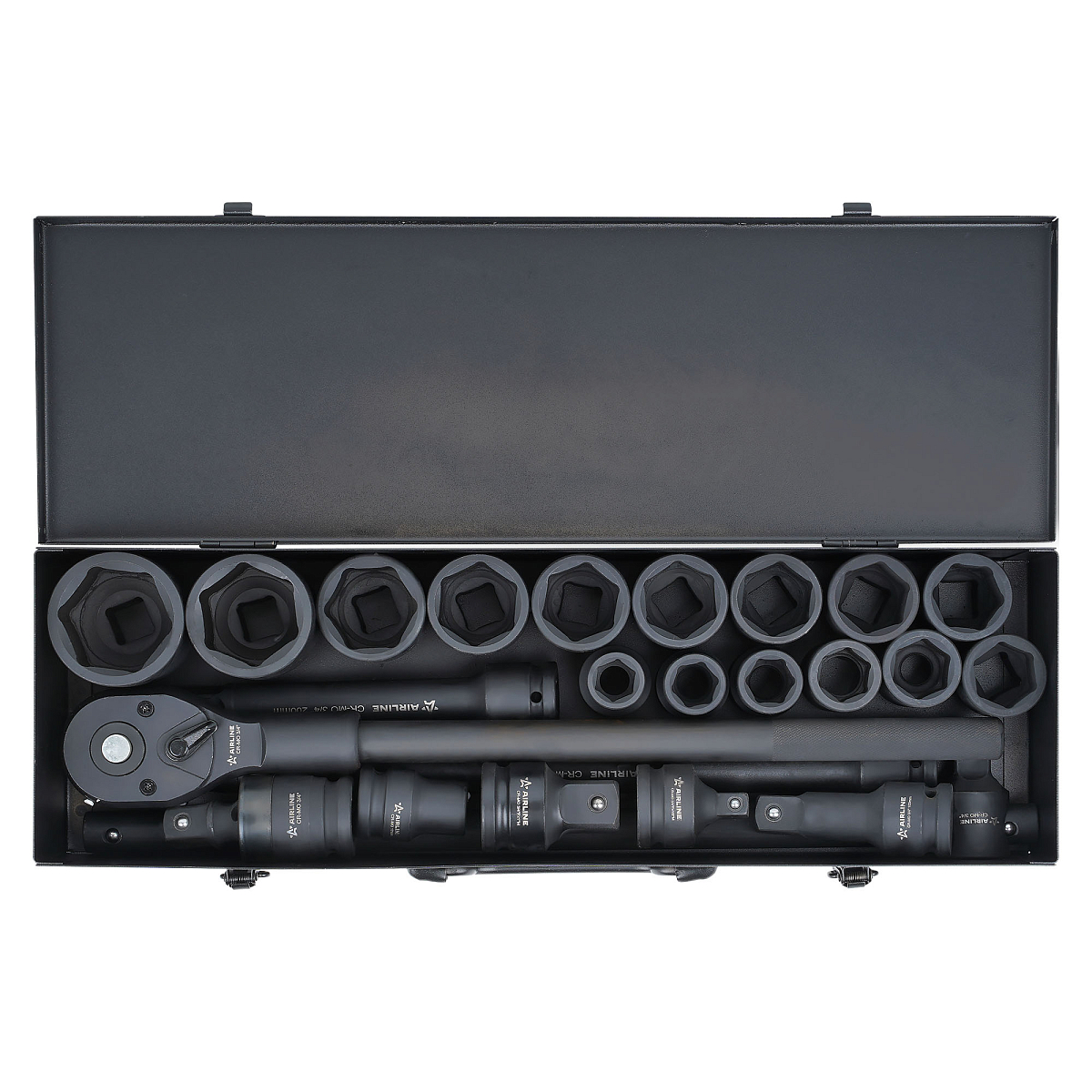 Набор головок ударных 3/4"DR L=56мм, 24пр. (17-50мм) металл.кейс