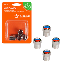 Колпачки на шинный вентиль, с эмблемой «Триколор», 4 шт.