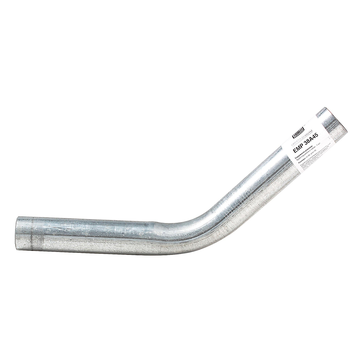 Труба с гибом d=38, угол 45 (алюминизированная сталь)