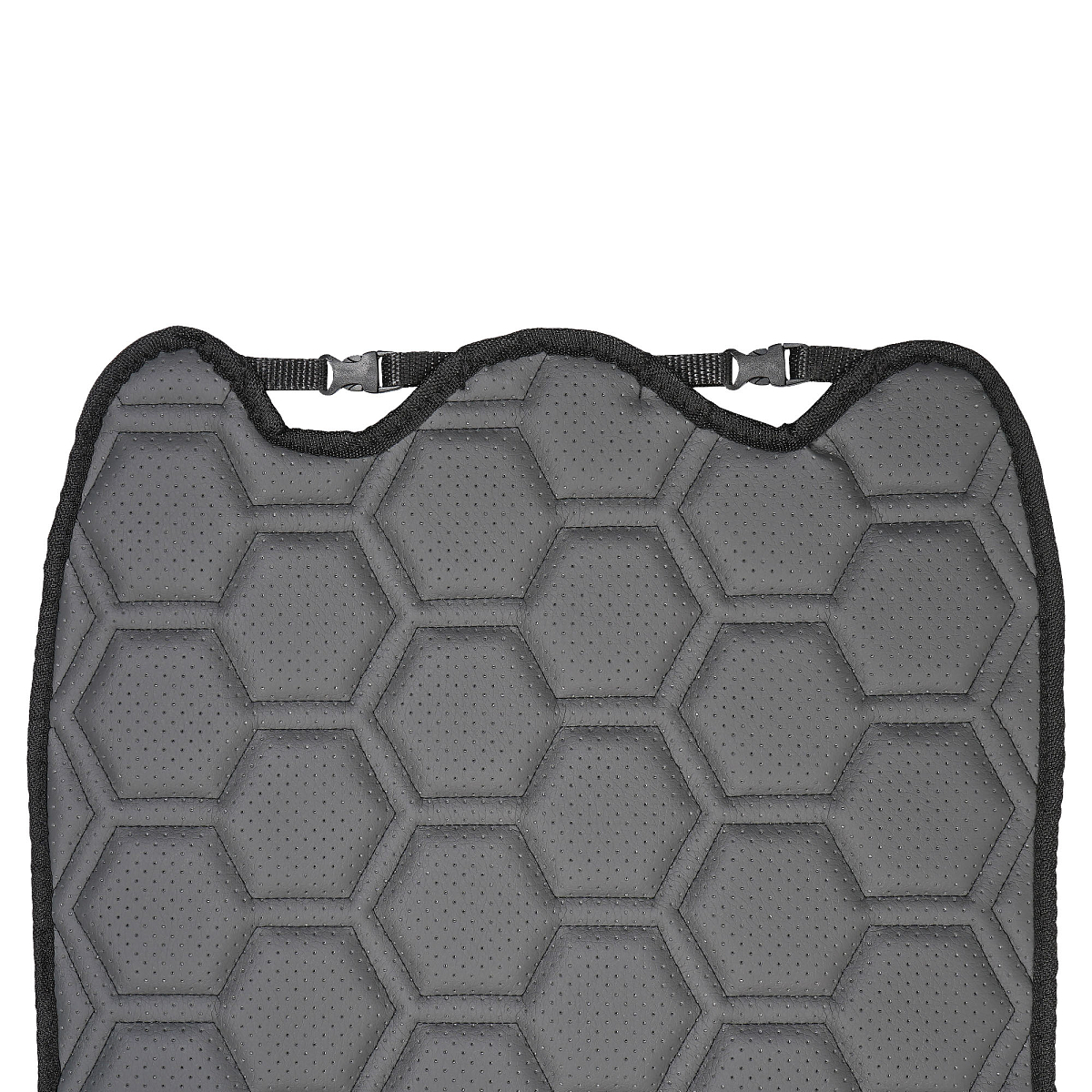 Накидка "Алькантара", задняя (3 предмета), экокожа с перфорацией, серая