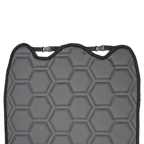 Накидка "Алькантара", задняя (3 предмета), экокожа с перфорацией, серая