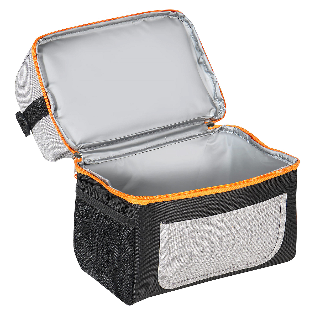 Сумка-холодильник (термосумка) PRO, 9л, 25*22.5*16.5см, водонепр., чер./сер.