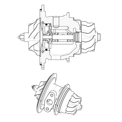 Картридж турбокомпрессора для а/м ГАЗель-Бизнес Cummins ISF2.8