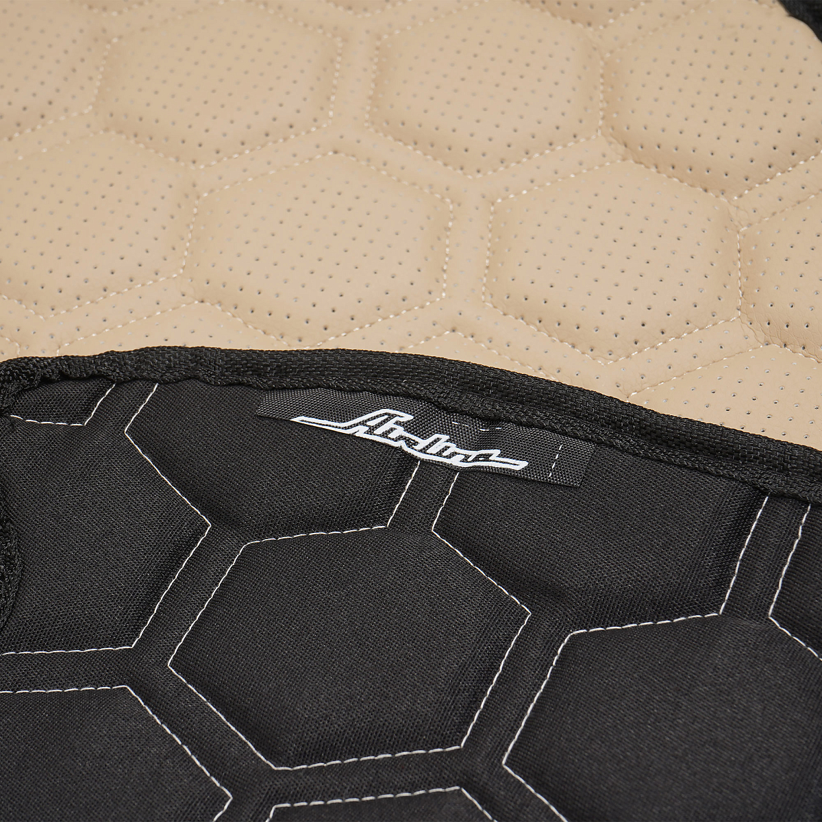 Накидка "Алькантара", задняя (3 предмета), экокожа с перфорацией, бежевая