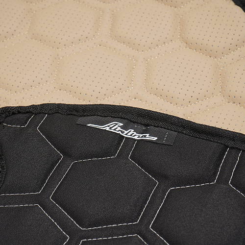 Накидка "Алькантара", задняя (3 предмета), экокожа с перфорацией, бежевая