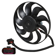 Электровентилятор кондиционера для автомобилей Skoda Octavia (96-)/VW Golf IV (96-) (без кожуха) (2-х скор.)