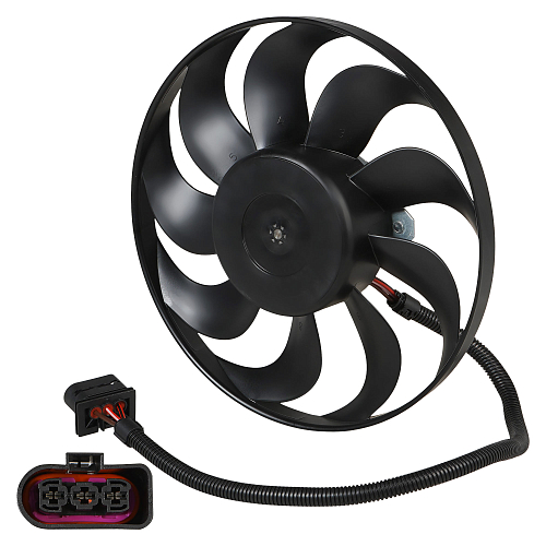 Электровентилятор кондиционера для автомобилей Skoda Octavia (96-)/VW Golf IV (96-) (без кожуха) (2-х скор.)