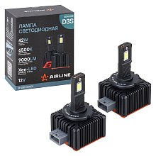 Лампа светодиодная D3S D-LED, 42Вт, 9000Лм (4500Лм x 2), 6500К (Белый), 12В, комплект 2 шт. МП-серия