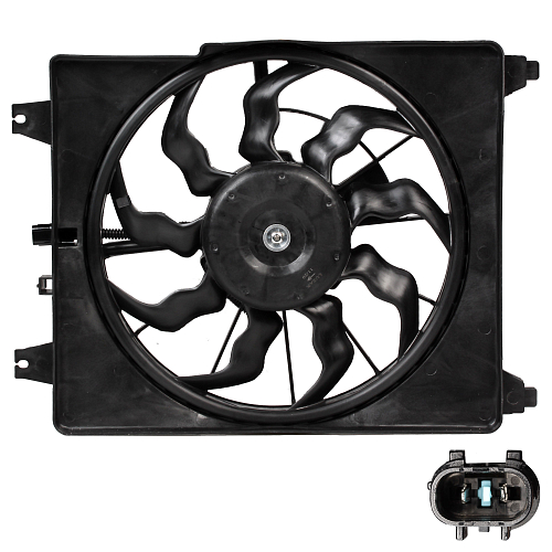 Электровентилятор кондиционера для автомобилей Hyundai Grand Starex (H-1) (07-) 2.5D (A2) (с кожухом)