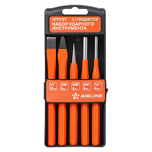 Набор ударного инструмента 5 пр.(зубило, кернер, крейцм, выколотка) холдер