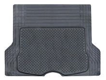 Ковер полимерный в багажник автомобиля универсальный, цвет - черный, размер 133х111см