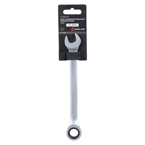 Ключ комбинированный трещоточный 14мм PRO, пласт.подвес