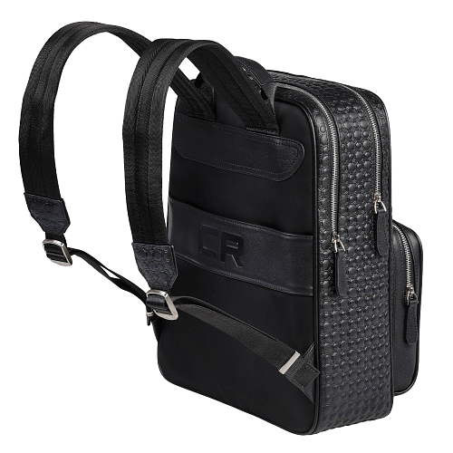 Рюкзак кожаный чёрный CR