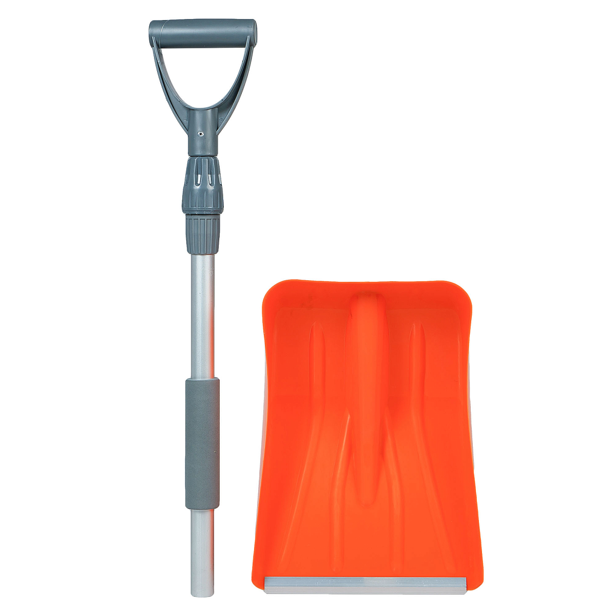 Лопата для очистки снега c телескоп.рукояткой и металл.кантом (86-110*24 см)