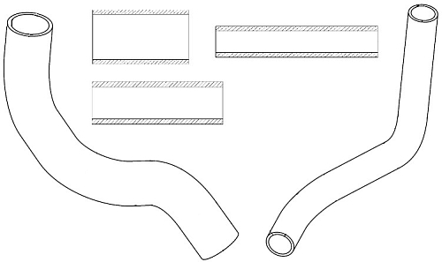 Патрубки охл. для а/м УАЗ 3163 Патриот [409] E-3/4 (EPDM, кмпл., 5 шт.)