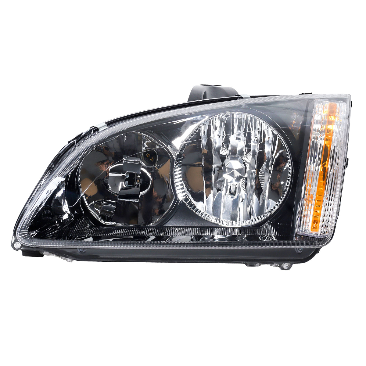 Фара для автомобилей Ford Focus II (05-) (головного света) галоген, электрический корректор, цвет рамы: черный, левая