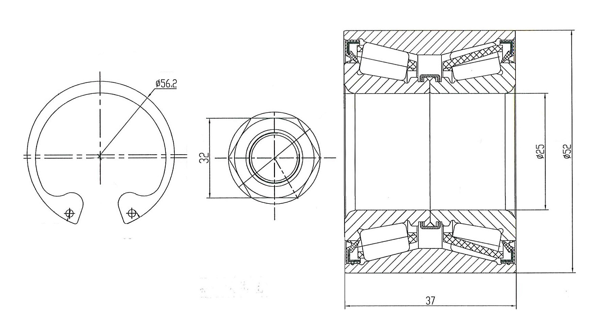 Ремонтный комплект ступицы задней для автомобиля Chevrolet Aveo (02-)