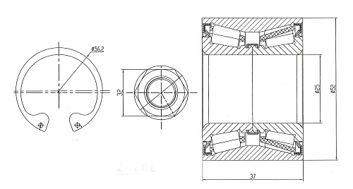 Ремонтный комплект ступицы задней для автомобиля Chevrolet Aveo (02-)