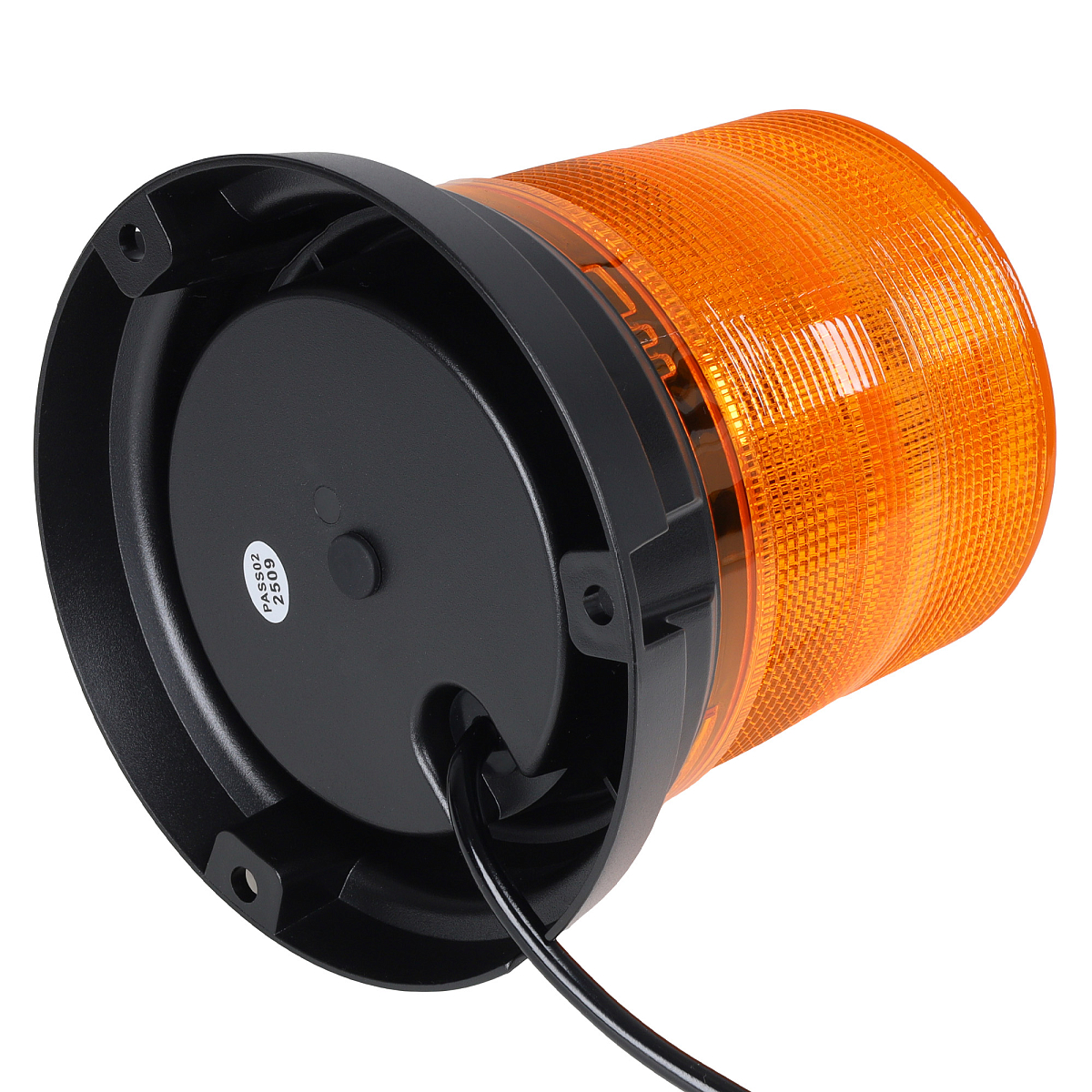 Маяк проблесковый светодиодный PRO, 24Вт, 24LED, 12/24В, 7 режимов, болтовое крепление, проводное подключение, D-130мм, H-122мм