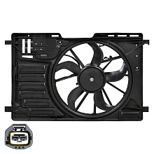 Электровентилятор охлаждения для автомобилей Ford Kuga II (13-) 1.5T/1.6T (с кожухом)