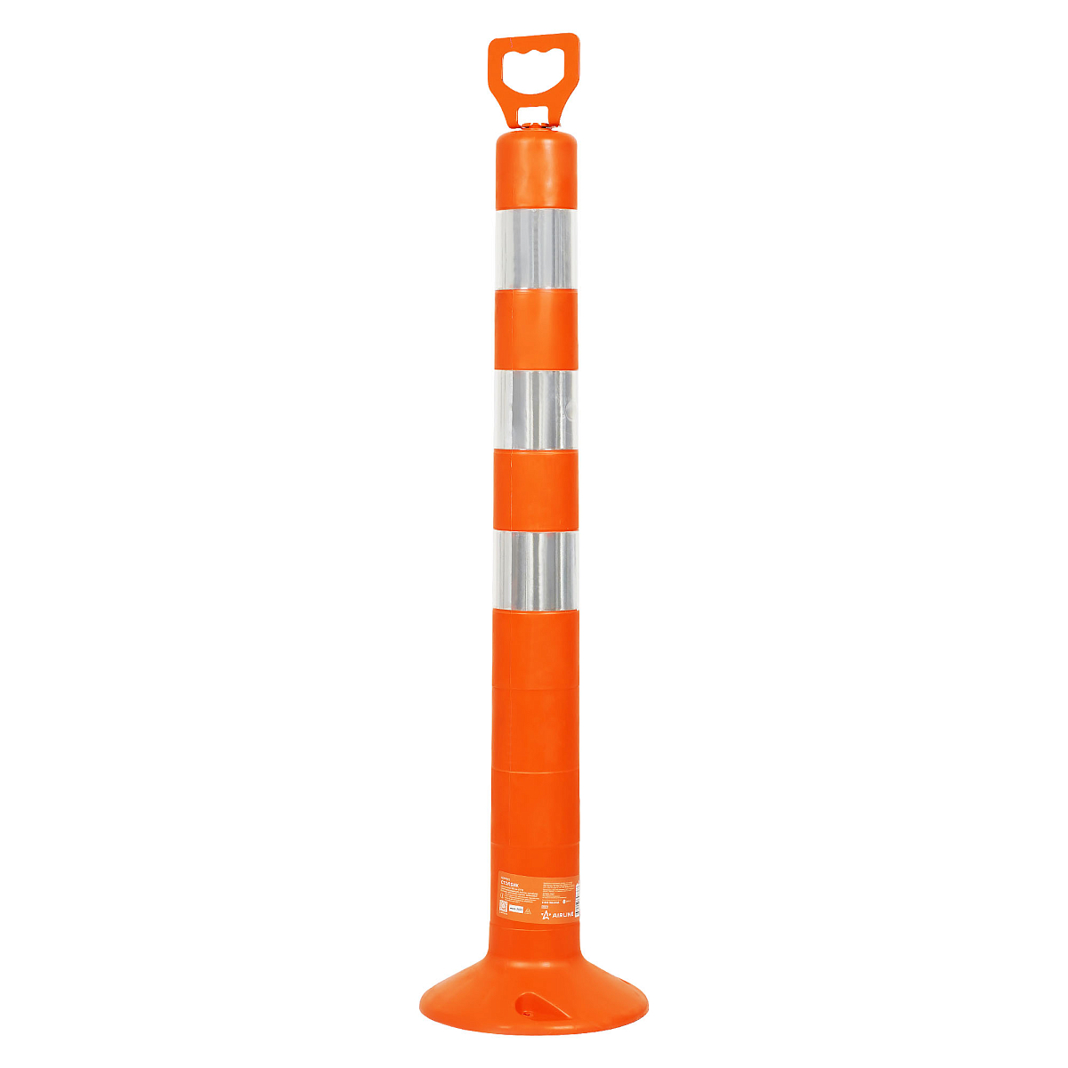 Столбик парковочный 750мм(СПУ) 3 световозвр.полосы, ручка(ухо),болт.креп., пластик,оранж.