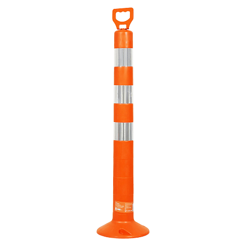Столбик парковочный 750мм(СПУ) 3 световозвр.полосы, ручка(ухо),болт.креп., пластик,оранж.