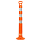 Столбик парковочный 750мм(СПУ) 3 световозвр.полосы, ручка(ухо),болт.креп., пластик,оранж.