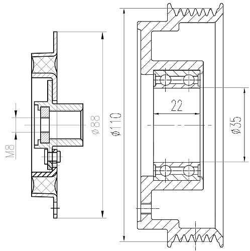 Муфта срывная для компрессора кондиционера LCAC 15164 LUZAR