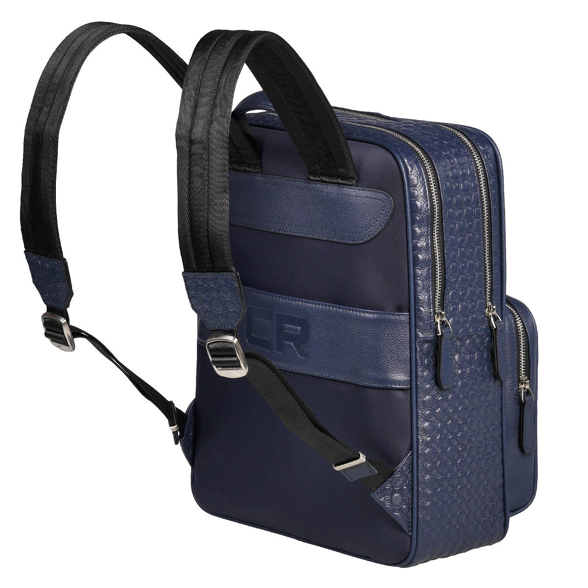 Рюкзак кожаный синий CR