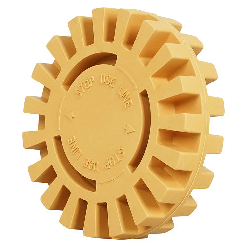 Диск зачистной для удаления скотча на шуруповерт, 100 мм, ребристый, с адаптером