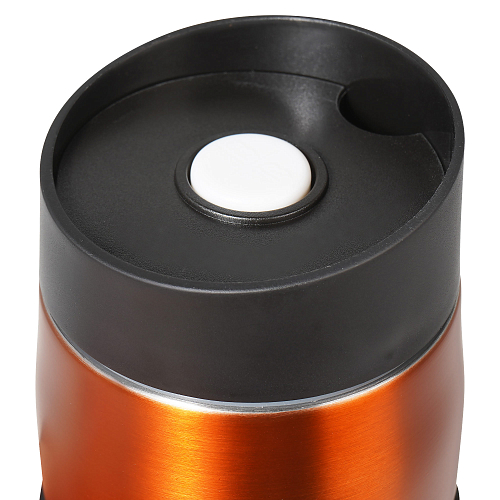 Термокружка с клапаном, 380 мл., оранжевая