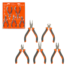 Набор ШГИ мини 5пр. (бокорезы, длинногубцы 2шт, кусачки, пассатижи 120мм) блистер