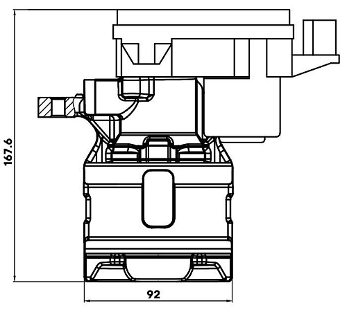 Суппорт тормозной для автомобилей Geely Monjaro (21-) задний левый d=38мм (автомобиль с электродвигателем стояночного тормоза)