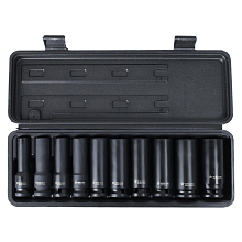 Набор головок ударных 1/2"DR L=78мм, 10пр. (10-24мм) пласт.кейс МП-серия