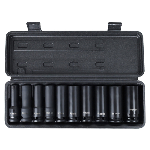 Набор головок ударных 1/2"DR L=78мм, 10пр. (10-24мм) пласт.кейс МП-серия