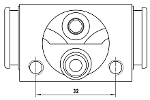 Цилиндр тормозной для автомобилей Suzuki Swift (11-) задний левый/правый d=19мм