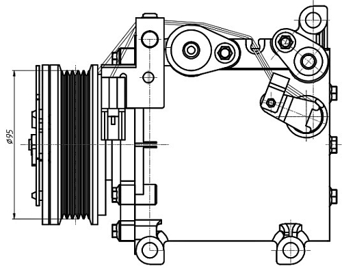 Компрессор кондиционера Lancer IX (03-) 1.3i/1.6i