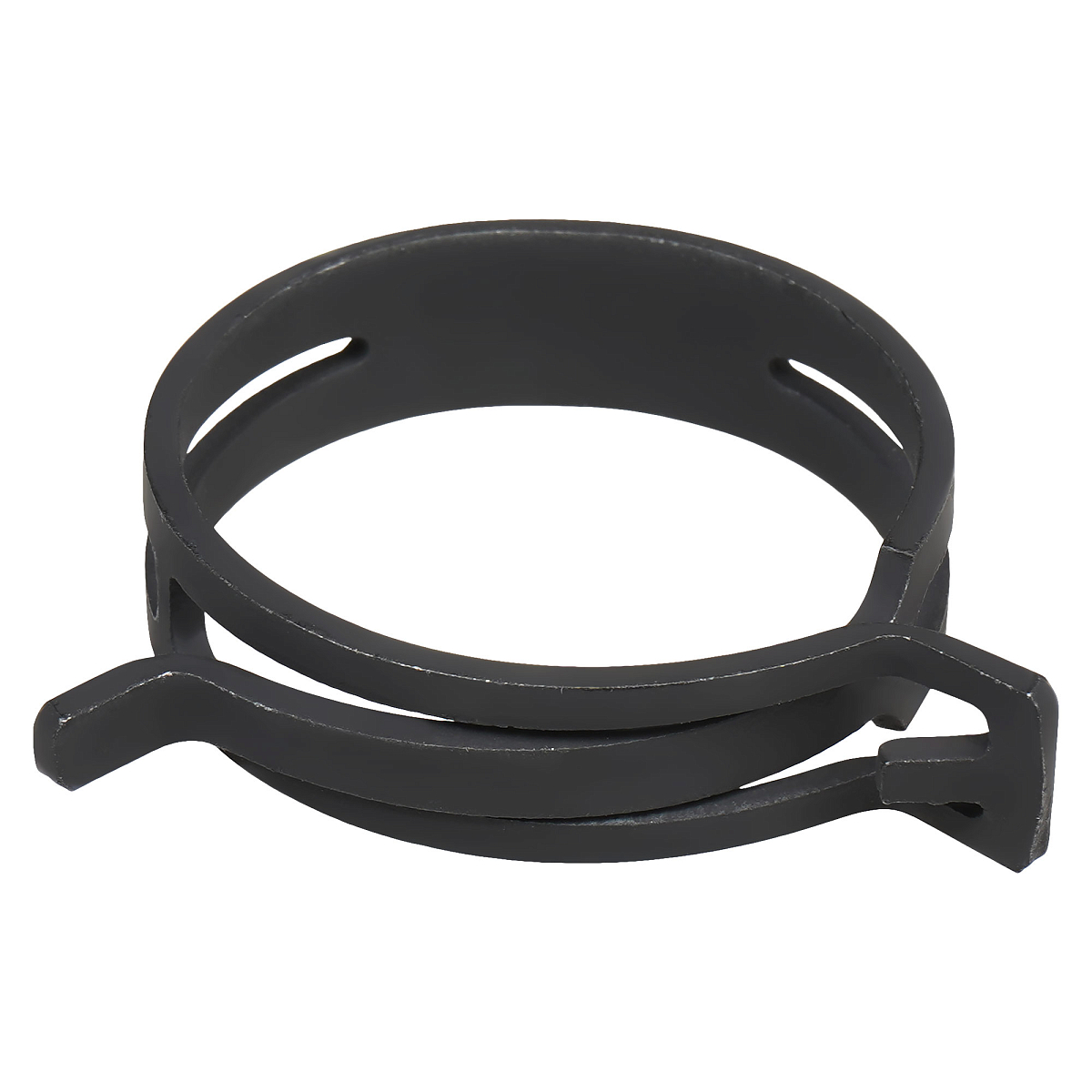 Хомут пружинный 46 (40,5-48,5/12мм), мин.44,5мм, самозажимной, хром-цинк(dacromet),черный