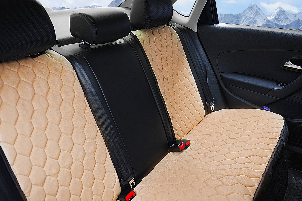 Накидка "Алькантара", задняя (3 предмета), бежевая, универсальная