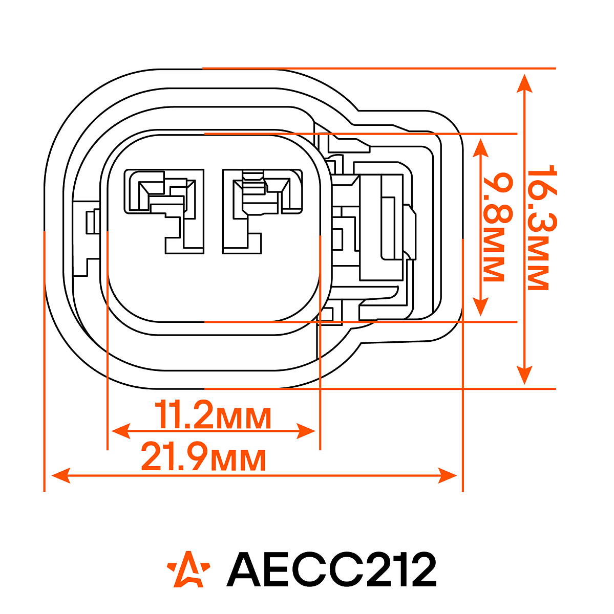 Разъем 2 pin с проводами для топливной форсунки Лада Granta, ГАЗ Next