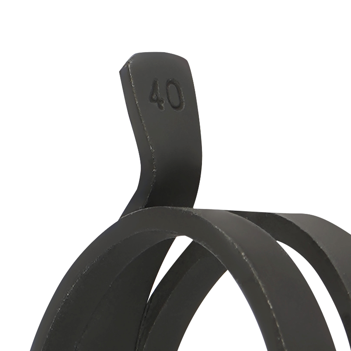 Хомут пружинный 40 (35,5-42,5/12мм), мин.39мм, самозажимной, хром-цинк(dacromet),черный