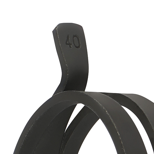 Хомут пружинный 40 (35,5-42,5/12мм), мин.39мм, самозажимной, хром-цинк(dacromet),черный