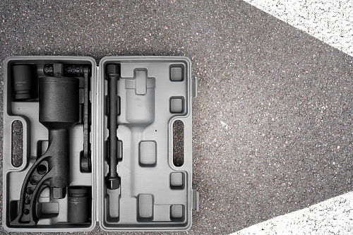 Гайковерт механич. 1"DR 4800Нм 1:56, 370мм с головками 32 и 33мм пласт.кейс