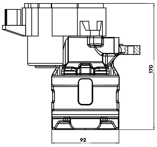 Суппорт тормозной для автомобилей Geely Tugella (19-) / Knewstar 001 (24-) задний правый d=38мм (автомобиль с электродвигателем стояночного тормоза)