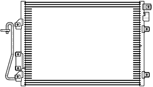 Радиатор кондиционера для автомобилей Clio II (98-)/Symbol I (99-)/Kangoo I (97-)