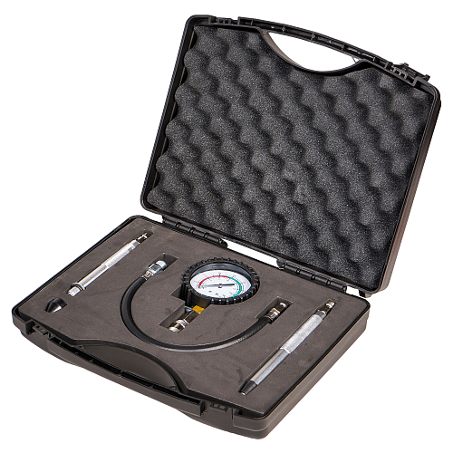 Компрессометр для бензиновых двигателей PRO, набор 5пр., пласт. кейс