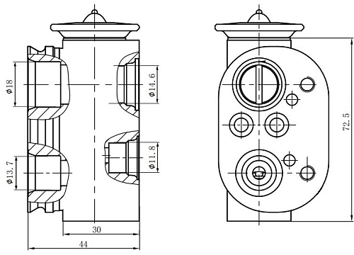 Клапан расширительный кондиционера (ТРВ) для автомобилей BMW 3 (F30) (11-)/1 (F20) (11-)