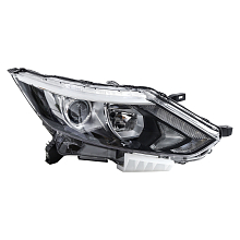 Фара для автомобилей Nissan Qashqai J11 (13-) (головного света) галоген/светодиодная, с ДХО, электрический корректор, правая
