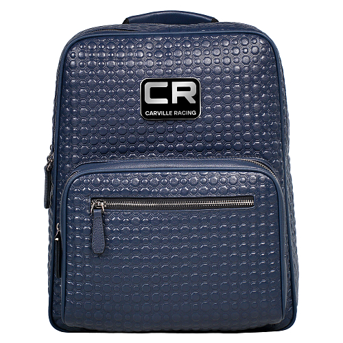 Рюкзак кожаный синий CR