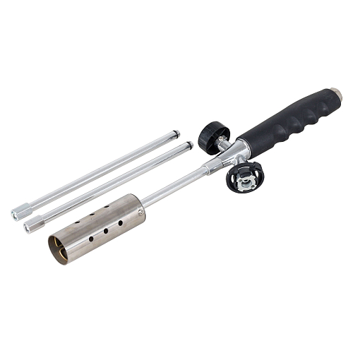 Горелка газовая на цанговый баллон, с трубными удлинителями сопла, анти-вспышка, ручной поджиг, 78*9*5 см